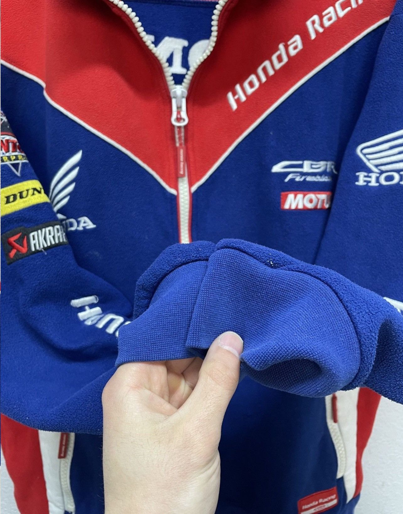 Honda Vintage Y2K Honda Official Racing Teddy Fleece Jacket Size US L / EU 52-54 / 3 - 10 Thumbnail