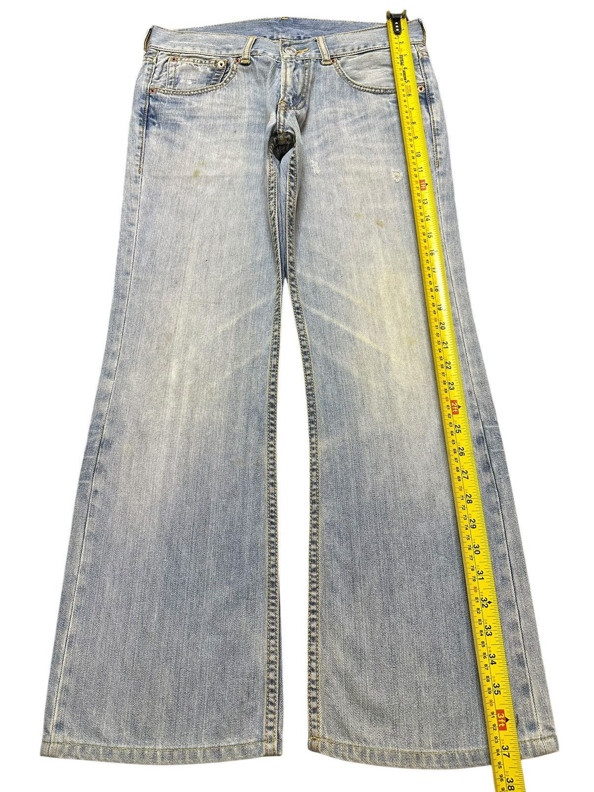 Japanese Brand Vintage Japanese Brand Blue Faded Wash Clawmark Style Baggy Size US 31 - 12 Thumbnail