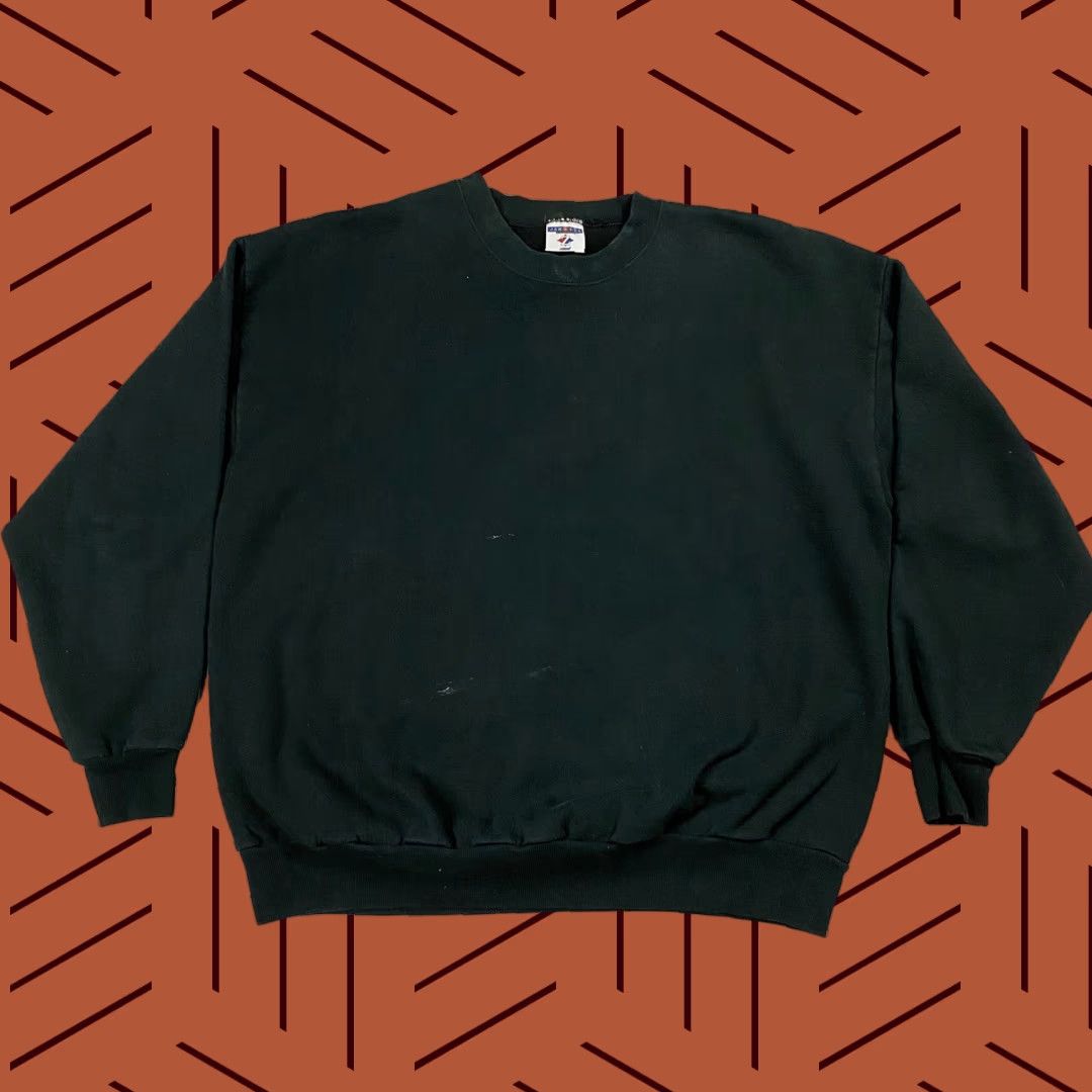 Jerzees VTG JERZEES NUBLEND CREWNECK SWEATSHIRT BLACK ADULT XL/XXL 90s Vintage Pullover Sweatshirt Men Size US XXL / EU 58 / 5 - 1 Thumbnail