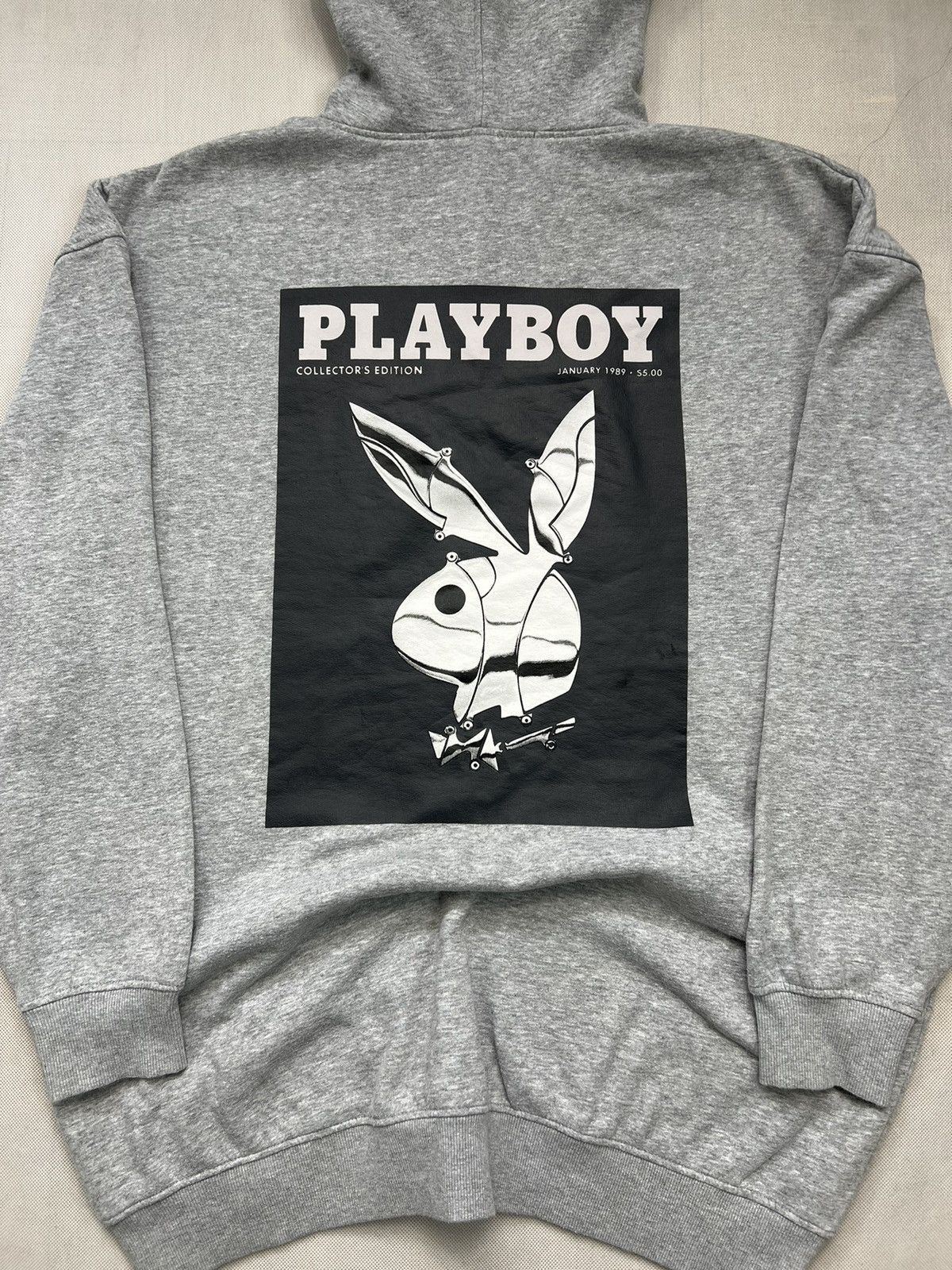 Playboy Oversize Hoodie Playboy Big Logo Grey Size L / US 10 / IT 46 - 3 Thumbnail