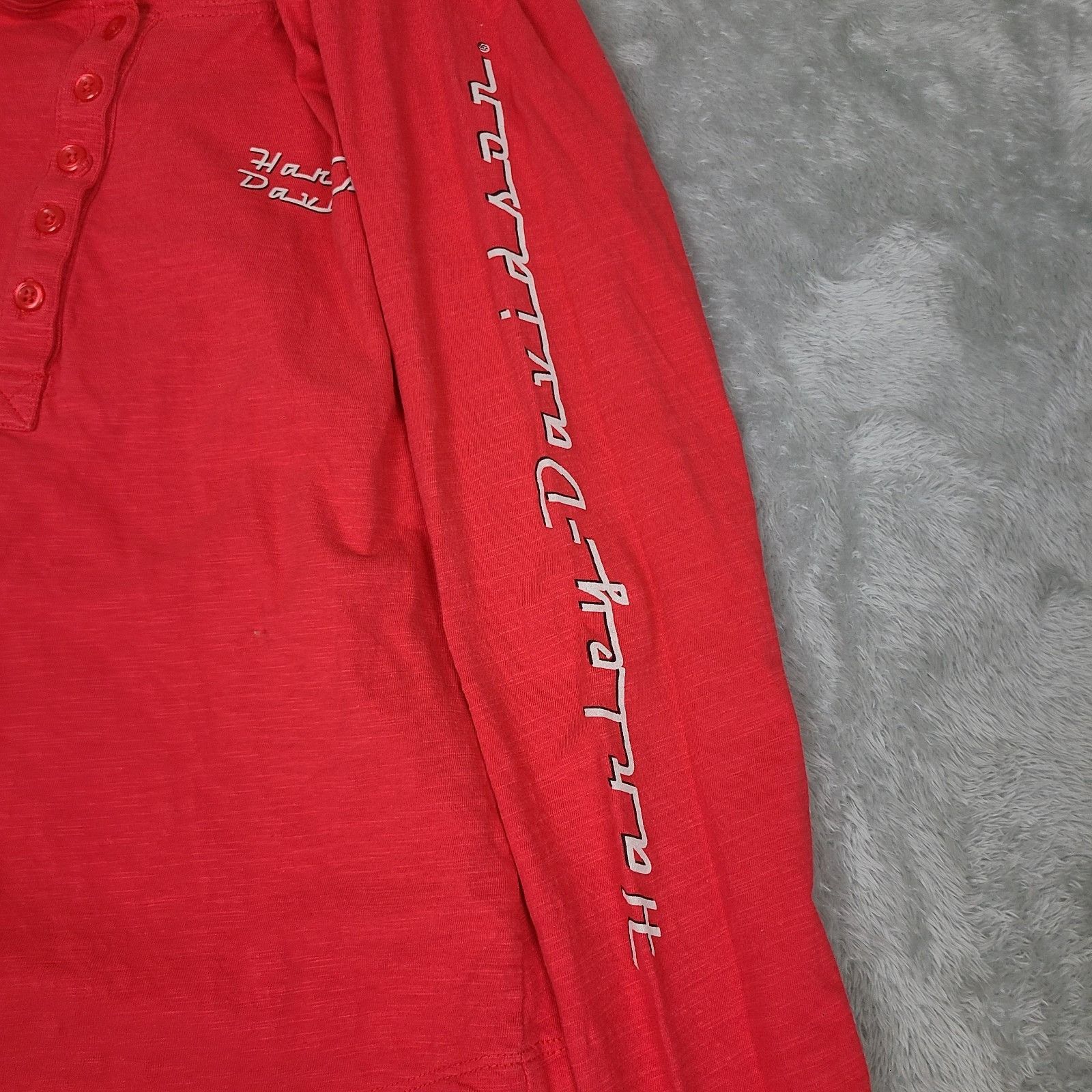Harley Davidson Harley Davidson Women's Size Medium Long Sleeve Shirt Red De Size M / US 6-8 / IT 42-44 - 6 Thumbnail
