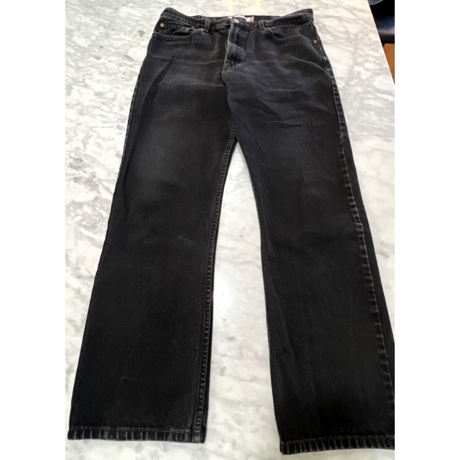 Levi's Levi’s 505 Jeans Men’s 38x34 Regular Fit Black Zip Fly 5-Pocket Denim 90s USA Style Constraint: 38x34 (38x30) 505 Model - Levi's 500 Series Men Size US 38 / EU 54 - 3 Thumbnail