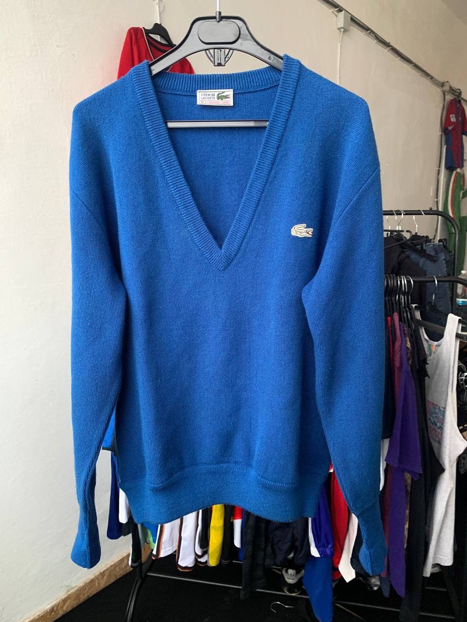 Lacoste × Vintage Vintage Lacoste V Neck Sweater Jumper Size US S / EU 44-46 / 1 - 1 Thumbnail