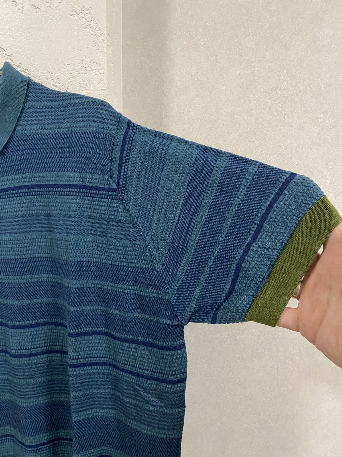 John Smedley John Smedley Merino Wool Stripe Polo T-shirt Size: XXL Size US XXL / EU 58 / 5 - 4 Thumbnail
