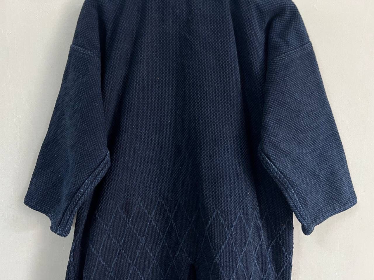 Indigo Kendo Uniform Dyed Boro Japan Kimono Size US L / EU 52-54 / 3 - 12 Thumbnail