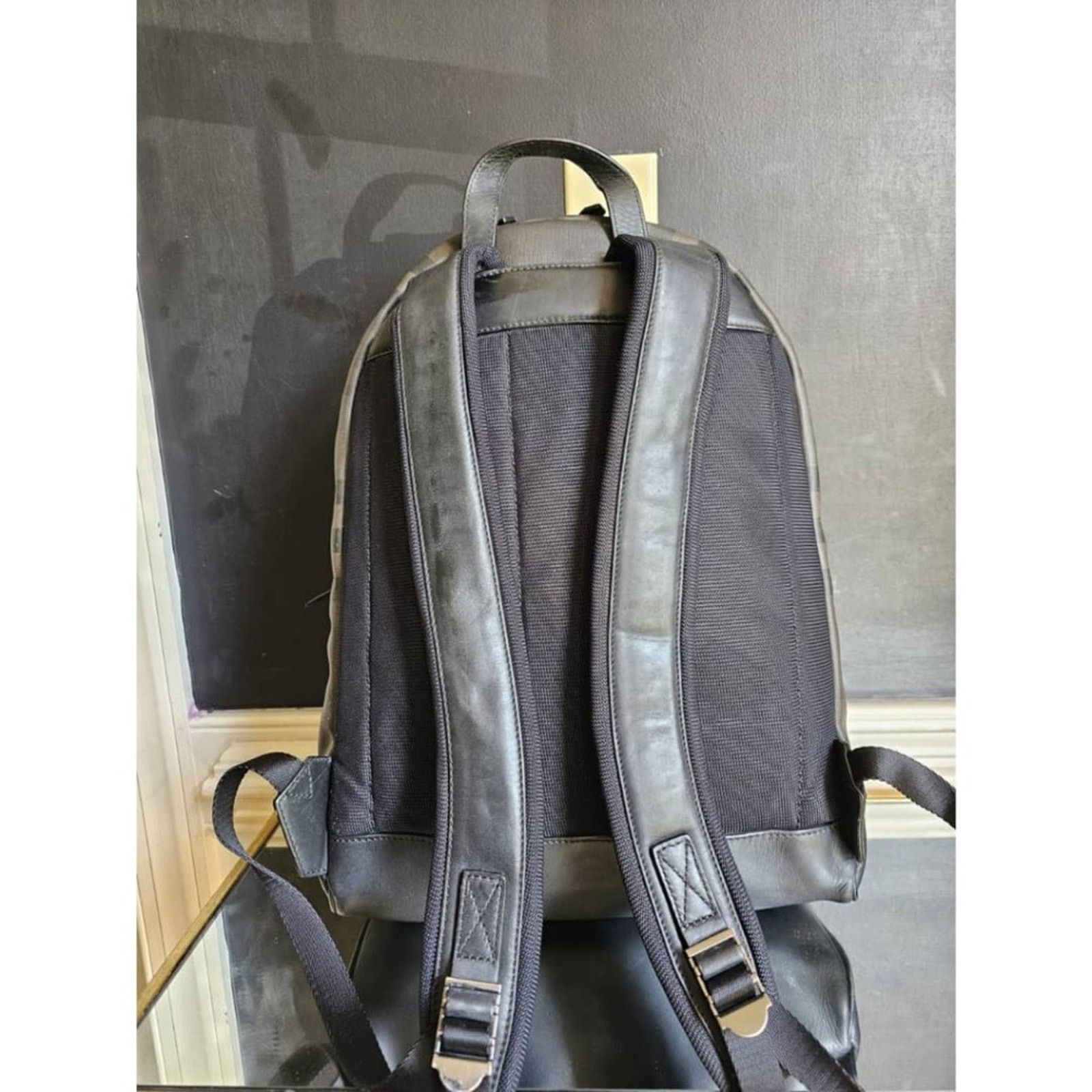 Burberry Auth Burberry Marden Backpack London Check Coated Canvas Size ONE SIZE - 5 Thumbnail