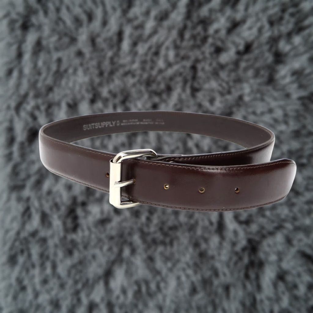 Suitsupply Suitsupply Belt Men's 85/34 Dark Brown Leather Buckle Nickel Free Belt Men's Brown Leather Buckle Nickel Free 85/34 Mens Belt Size ONE SIZE - 1 Thumbnail