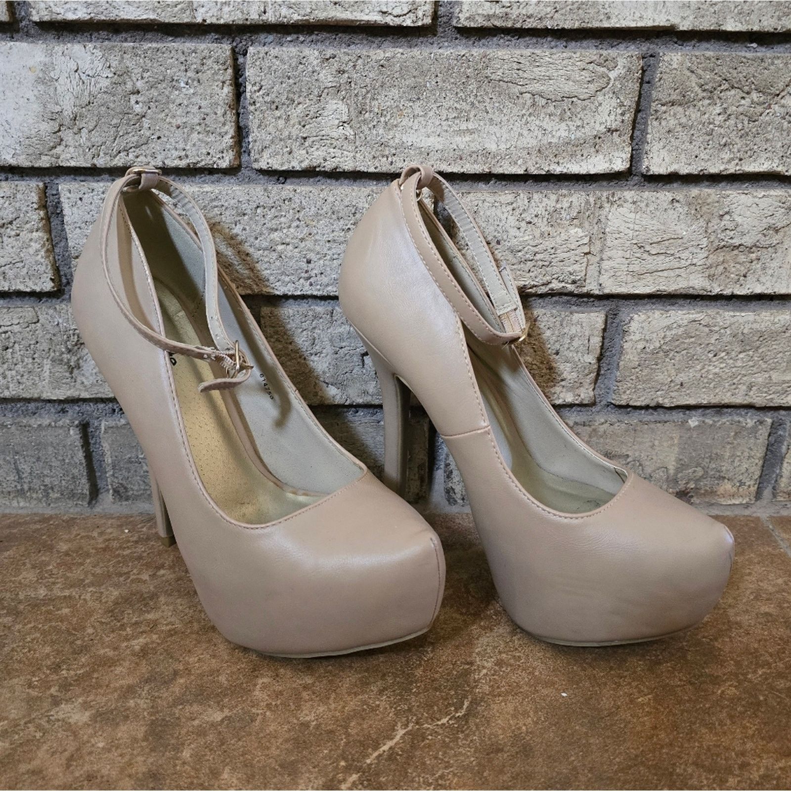 Other Nude | CHARLOTTE RUSSE | Viola Heels Size US 8 / IT 38 - 2 Thumbnail