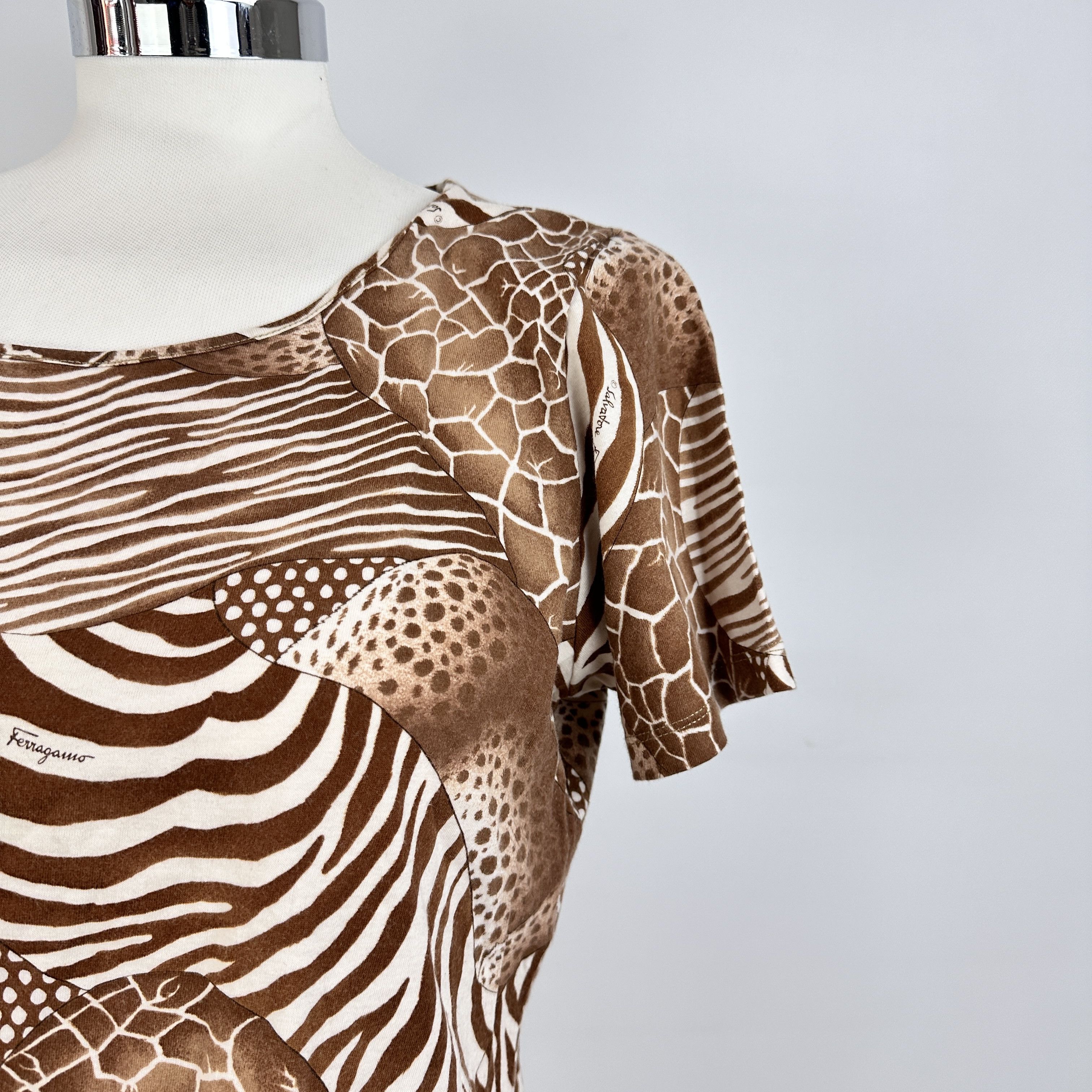 Salvatore Ferragamo T-shirt Salvatore Ferragamo Animalier – XL Size XL / US 12-14 / IT 48-50 - 4 Thumbnail