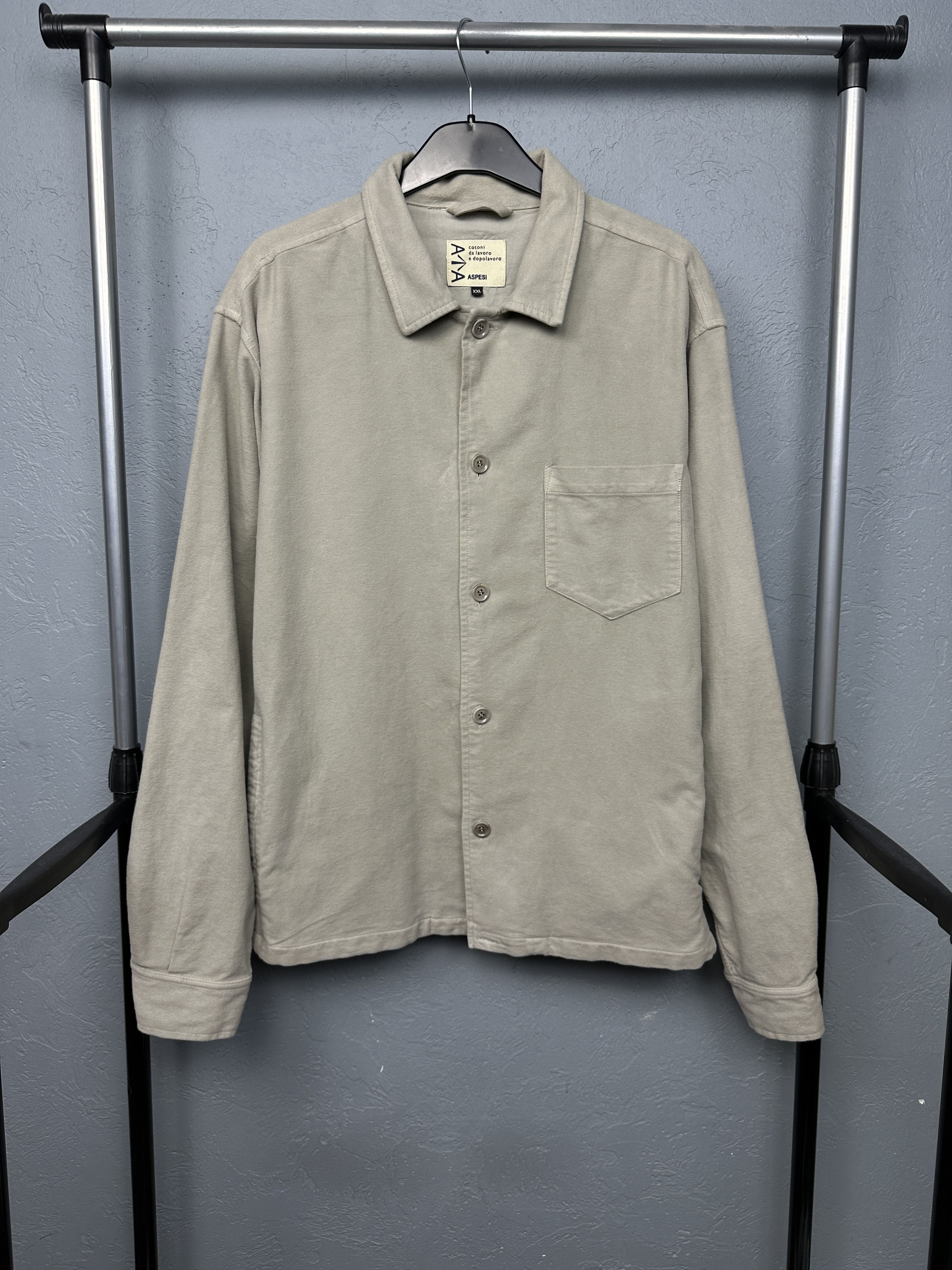 Aspesi Aspesi Mens Heavy Cotton Flannel Shirt Overshirt Size US XXL / EU 58 / 5 - 1 Thumbnail