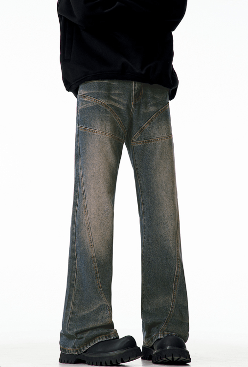 Japanese Brand × Vintage Men's vintage washed distressed American style bootcut jeans Size US 32 / EU 48 - 4 Thumbnail