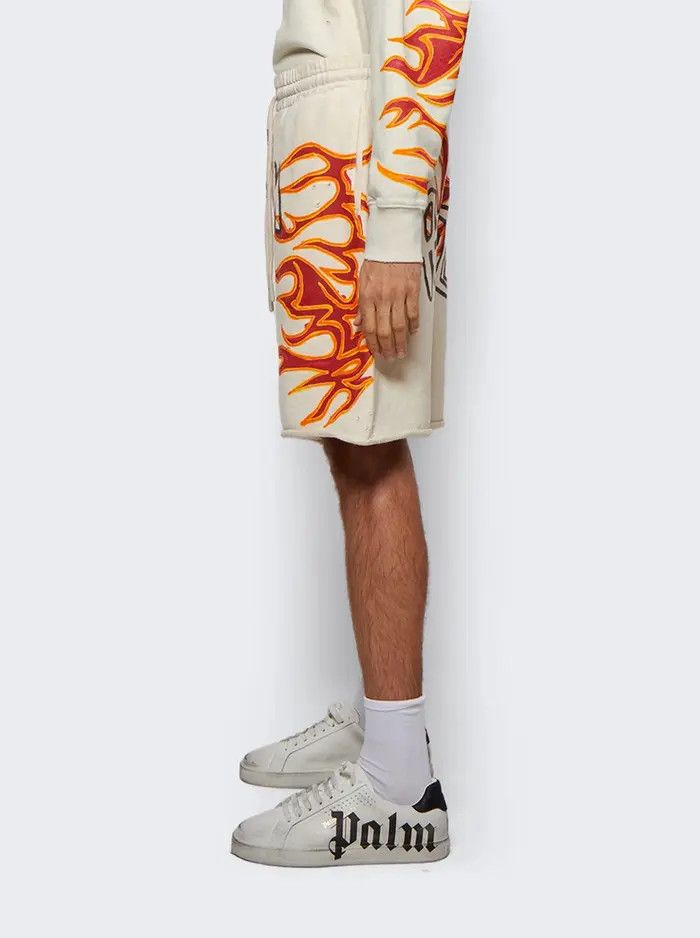 Palm Angels o1mle0226 Graffiti Flames Sweatshorts in Multicolor Size US 36 / EU 52 - 4 Thumbnail