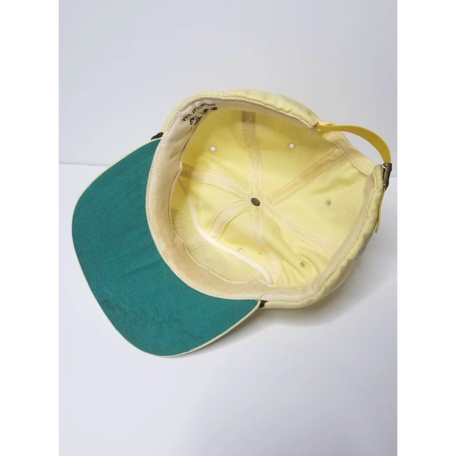 Vintage Vintage Derby Cap Agrico Hat Baseball Snapback Trucker Dad Fertilizer USA Workwear Men Adjustable Yellow 80s 90s American Pattern Solid Hats Size ONE SIZE - 5 Thumbnail