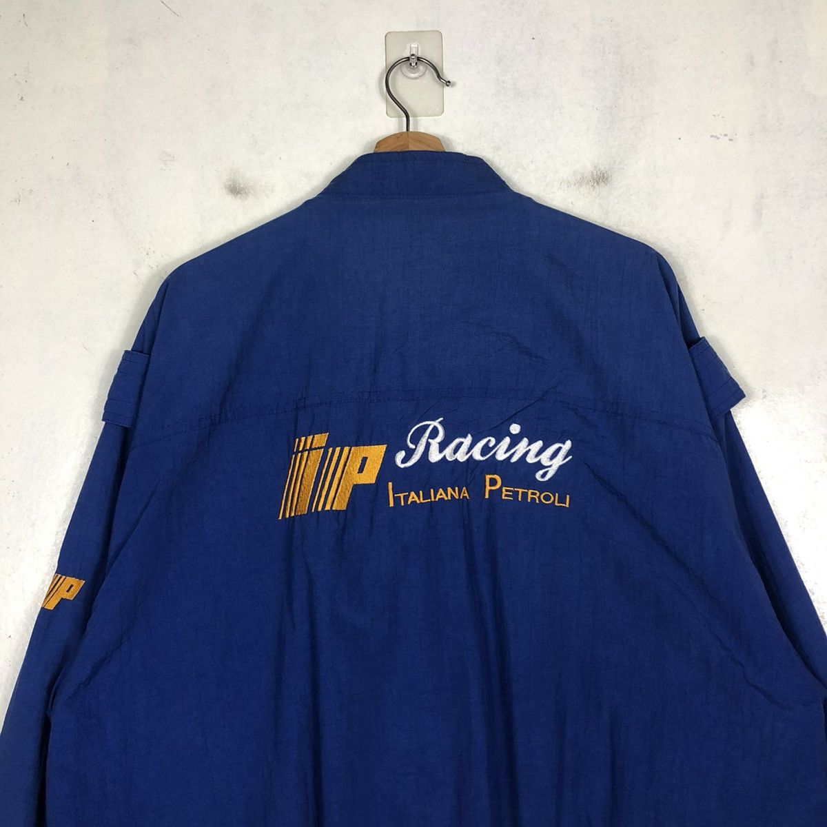 Vintage 📌VINTAGE BOMBER JACKET ITALIANA PETROLI RACING BIG LOGO Size US L / EU 52-54 / 3 - 10 Thumbnail