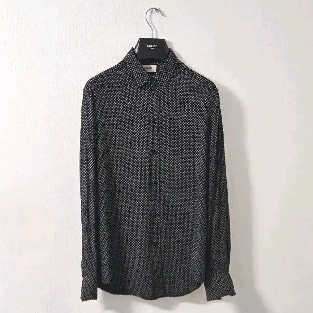 Celine Celine Hedi Slimane Square Dot Viscose Shirts Size US S / EU 44-46 / 1 - 1 Thumbnail