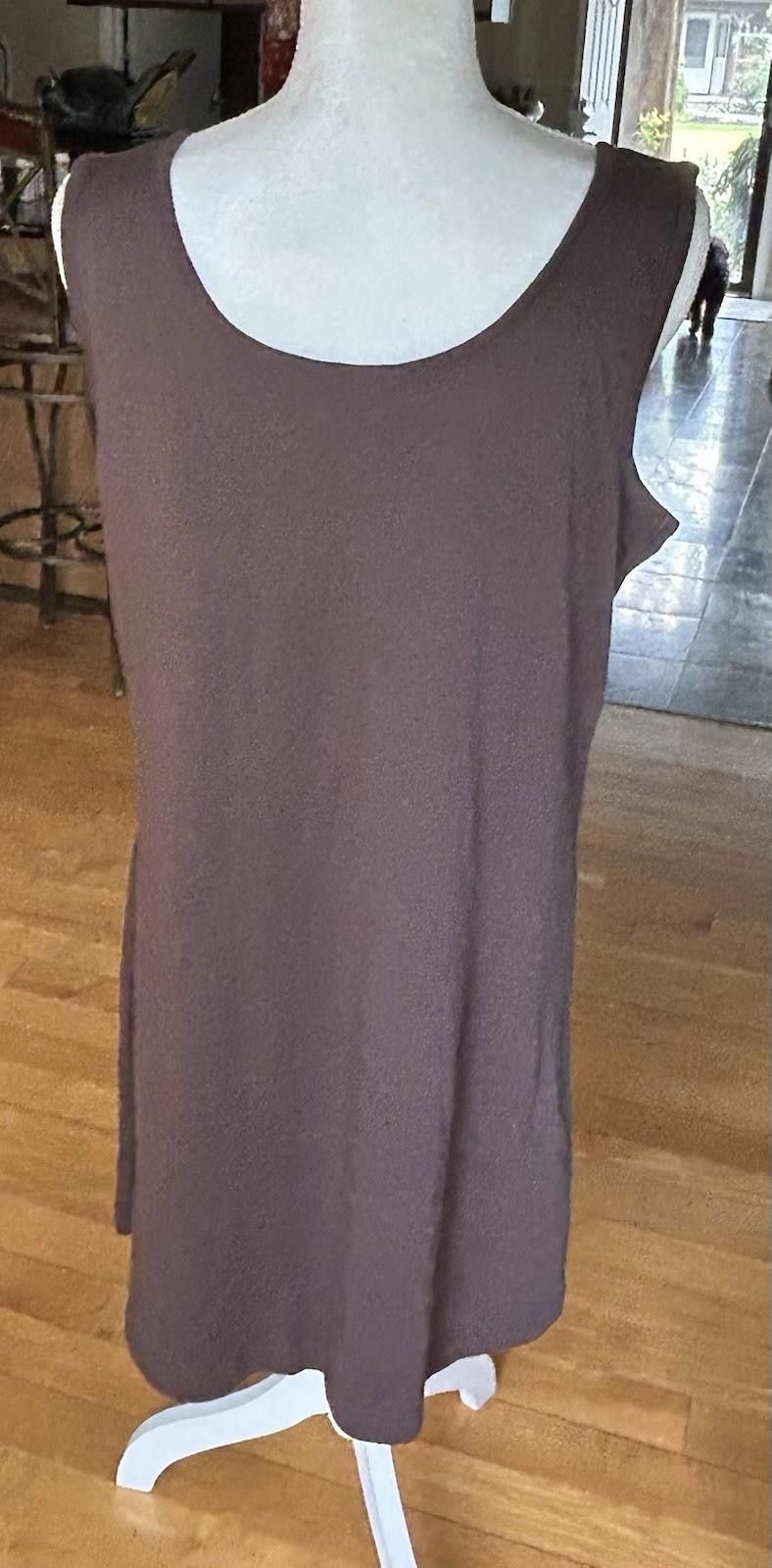 Other Chadwicks of Boston Size L Brown Sleeveless Tank Dress Size L / US 10 / IT 46 - 2 Thumbnail