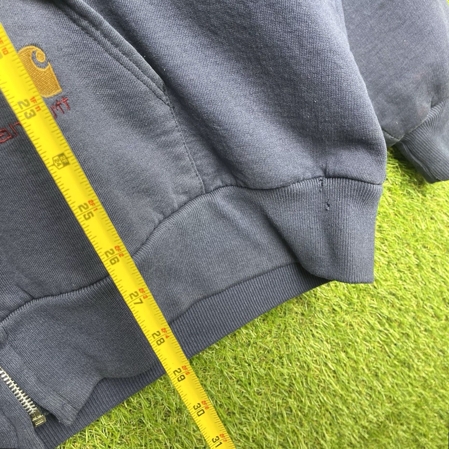 Carhartt VINTAGE Carhartt Rugged Outdoor Wear Hoodie Mens XL Blue Full Zip Heavyweight Thermal Lined 90s Retro Carhartt Logo Embroidered Mens Hooded Sweatshirt Size US XL / EU 56 / 4 - 5 Thumbnail