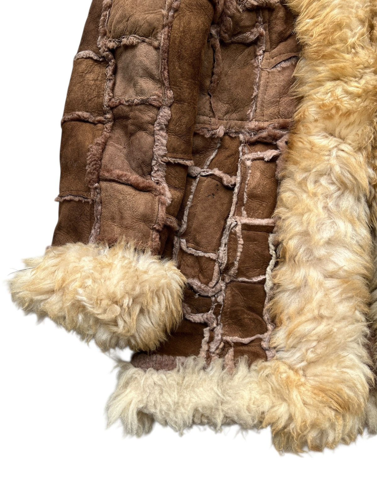 Vintage Vintage 80s Alpine Sheep Skin Patchwork Fur Leather Jacket Size US S / EU 44-46 / 1 - 7 Thumbnail