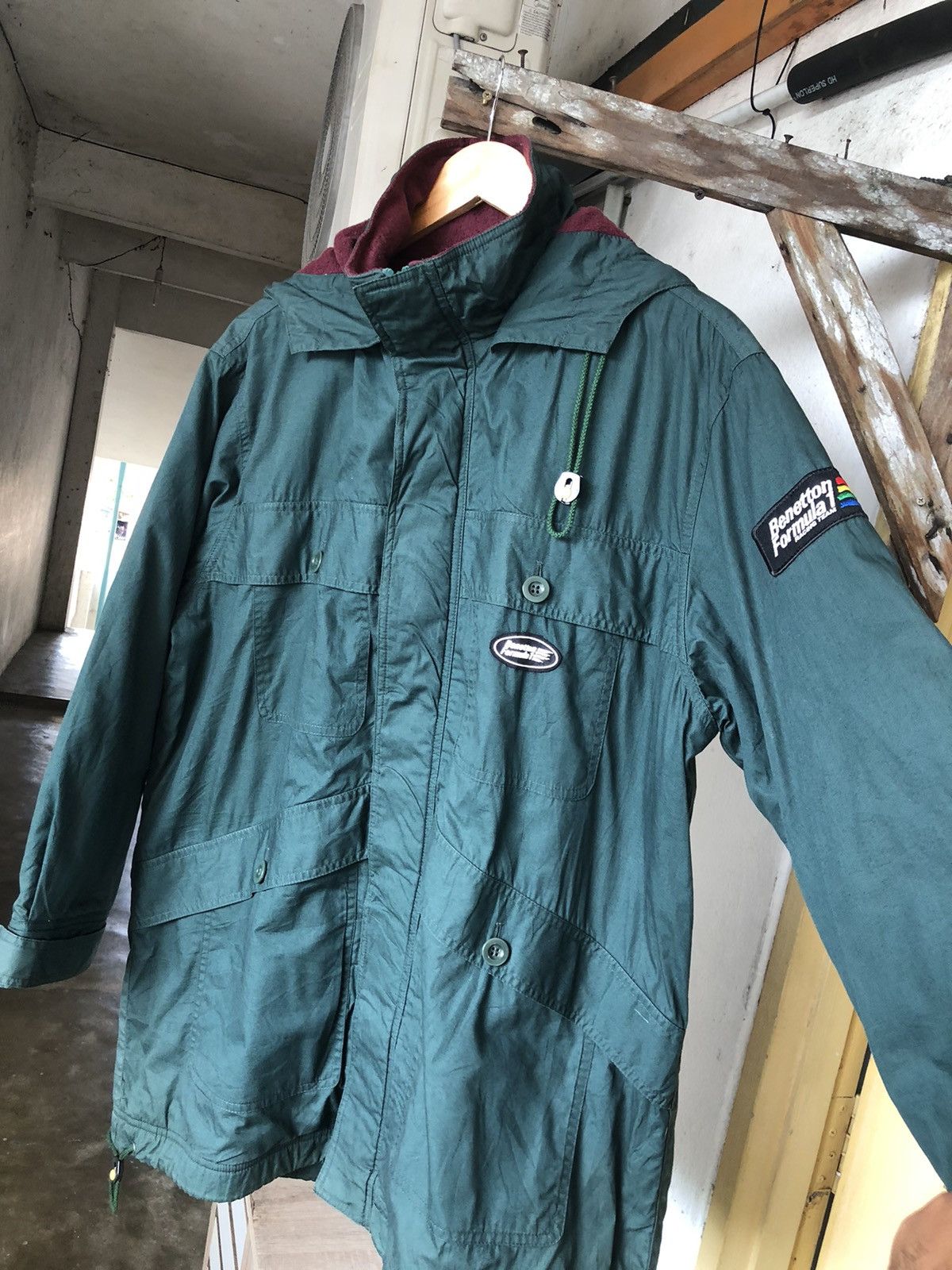 Benetton Vintage 90s Benetton Formula 1 Racing Team Parka Jacket Size US M / EU 48-50 / 2 - 8 Thumbnail