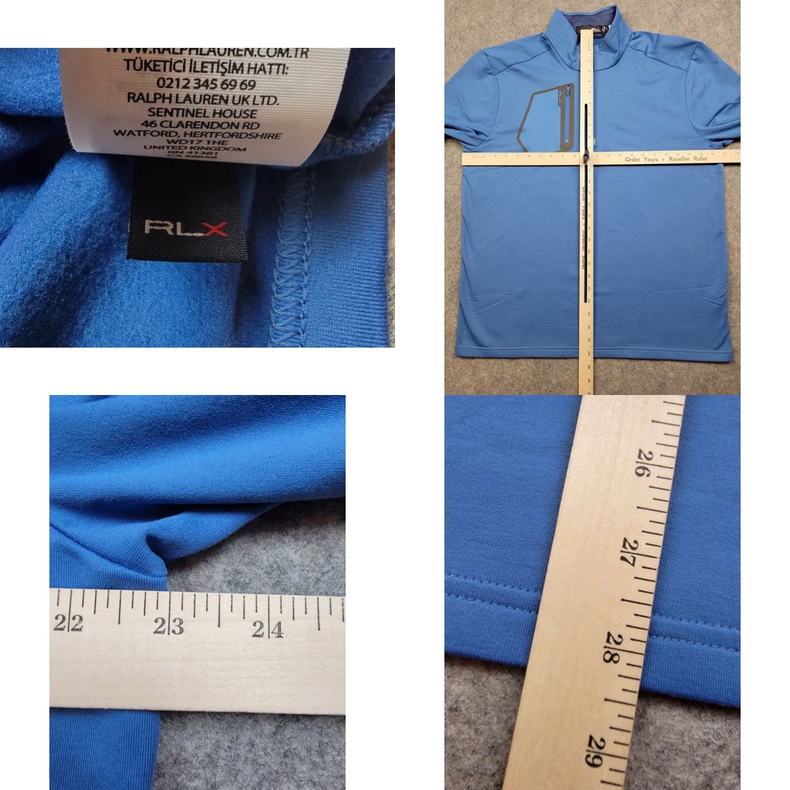 RLX Ralph Lauren RLX Ralph Lauren Shirt Mens Large Blue 1/4 Zip Long Sleeve Golf Pullover NWT Size US L / EU 52-54 / 3 - 10 Thumbnail
