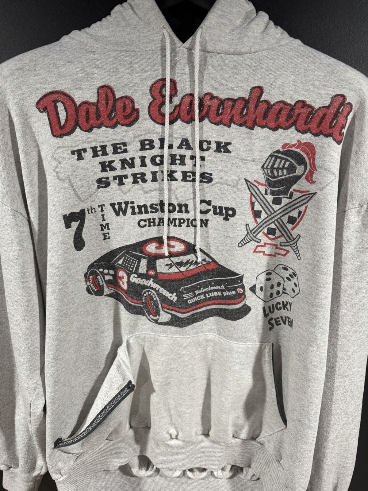 Vintage 1994 Vintage Dale Earnhardt Grunge Cropped Nascar Hoodie XL Size US XL / EU 56 / 4 - 2 Thumbnail