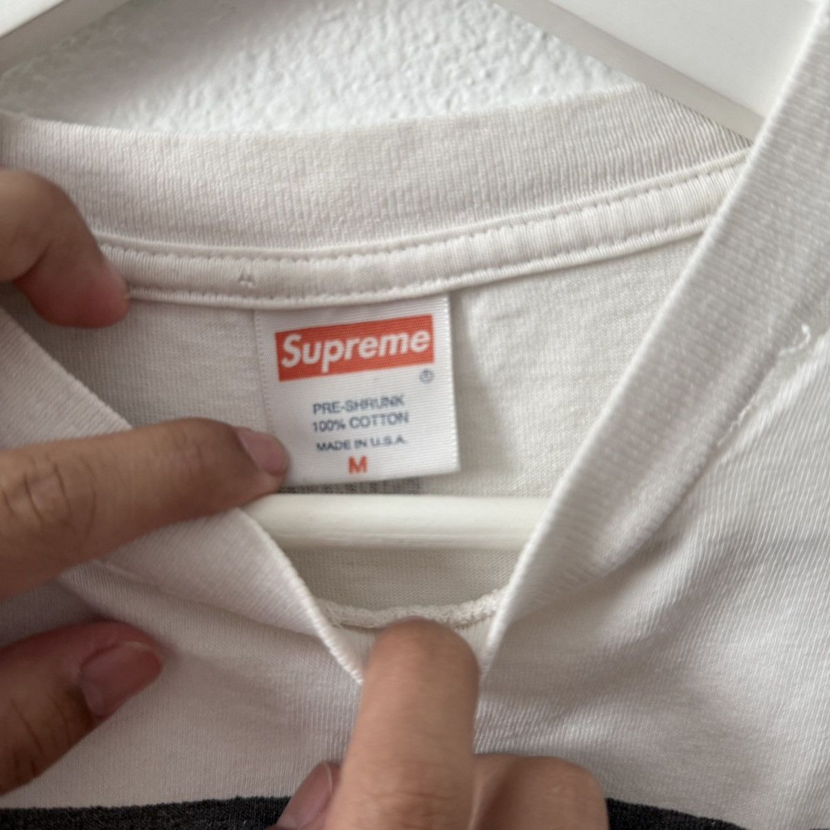 Supreme Supreme Men's White and Cream T-shirt Size US M / EU 48-50 / 2 - 5 Thumbnail
