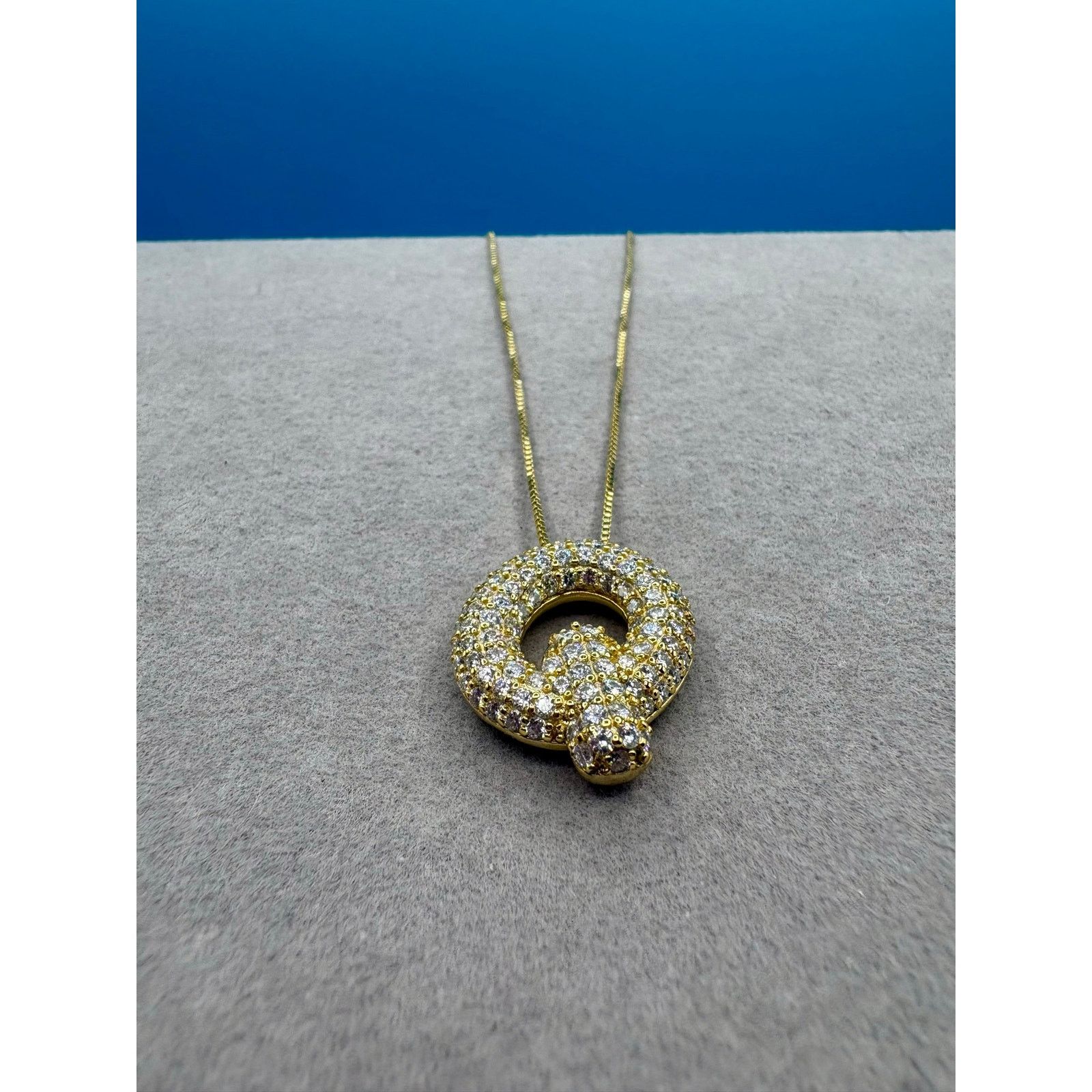 Jewelry Moissanite 'Q' Letter Pendant - Gold Plated 925 Sterling Size ONE SIZE - 6 Thumbnail