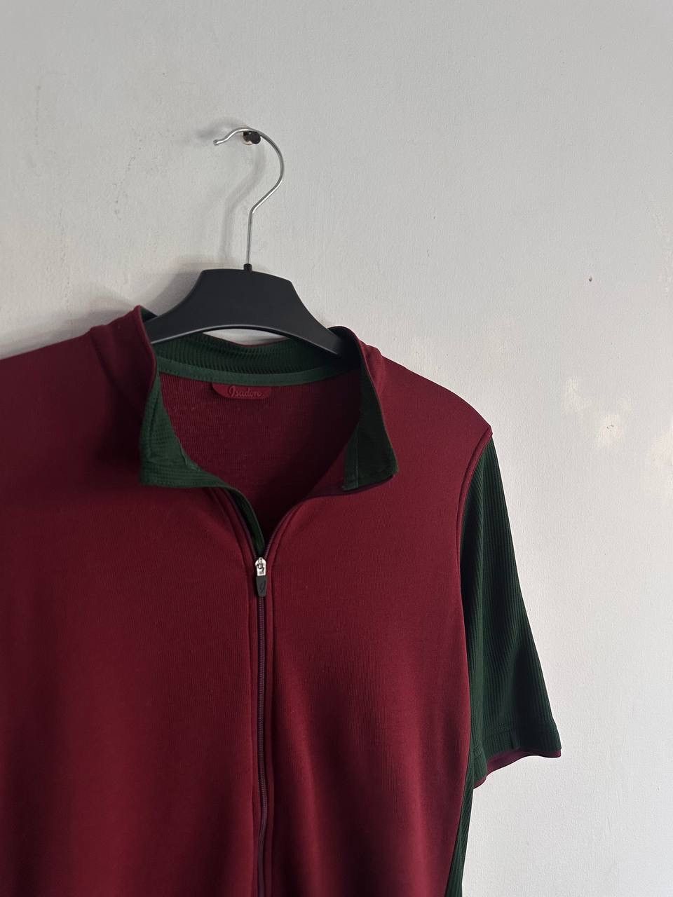 Rapha Isadore Merino Blend Cycling Jersey Men’s L Burgundy/Green Size US L / EU 52-54 / 3 - 4 Thumbnail