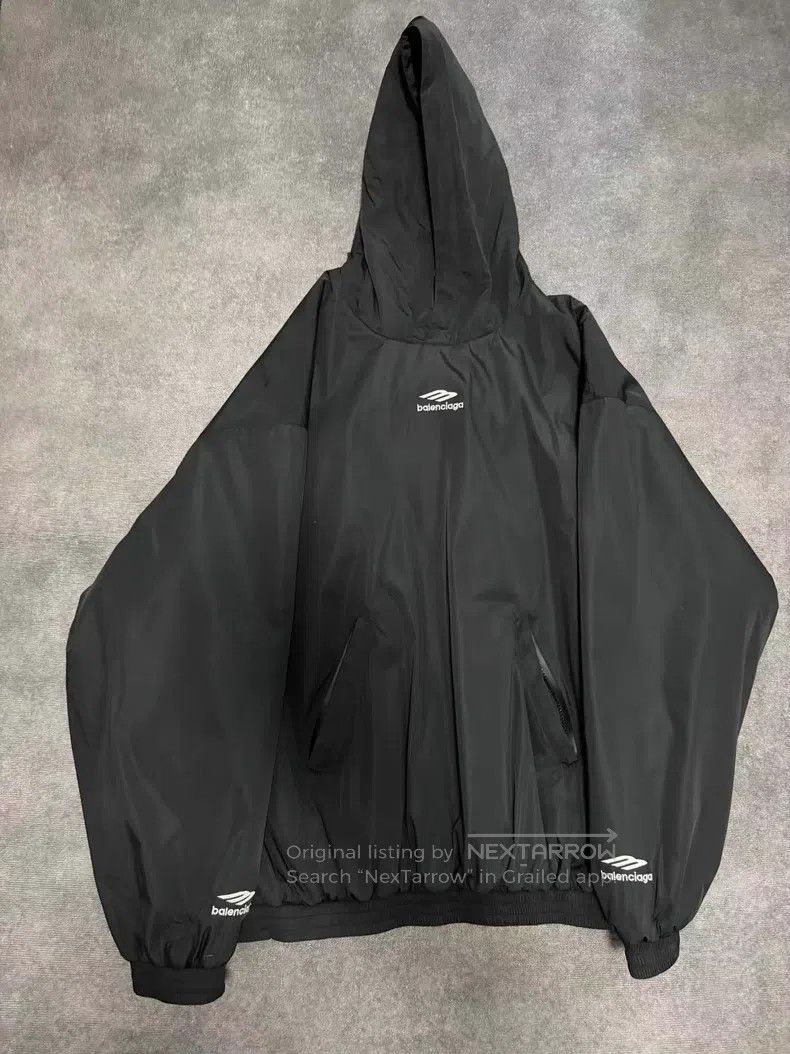 Balenciaga Balenciaga Ski Series Black 3B Nylon Hooded Fleece Jacket Size US M / EU 48-50 / 2 - 1 Thumbnail
