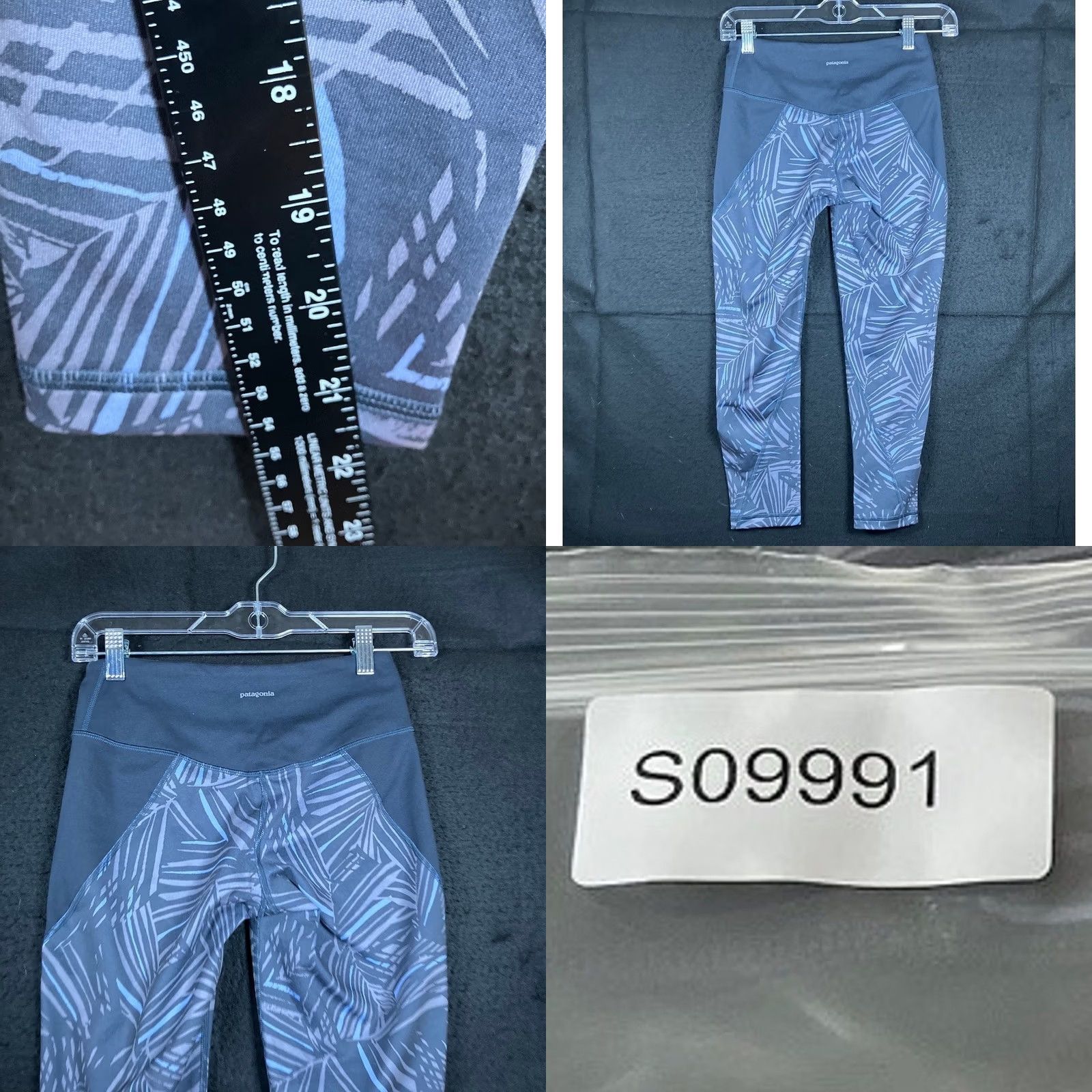 Patagonia Patagonia Womens Pants Navy Tropical Print Centered Crop Activewear Stretch XS Pants Size 26" / US 2 / IT 38 - 8 Thumbnail