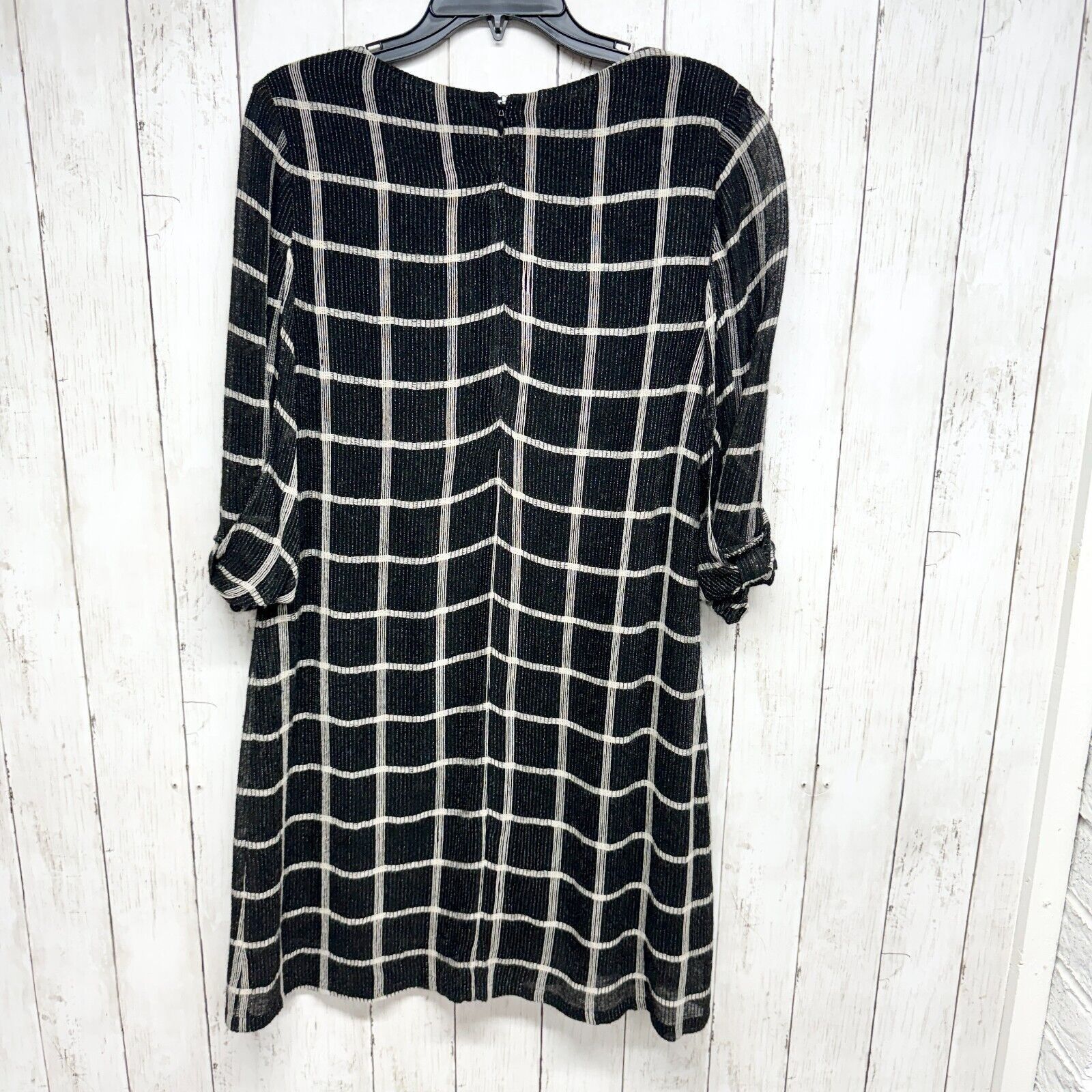 Other AMADI Dress Women PM Checkered Boat Neck Bow Sleeve Tunic Size M / US 6-8 / IT 42-44 - 5 Thumbnail