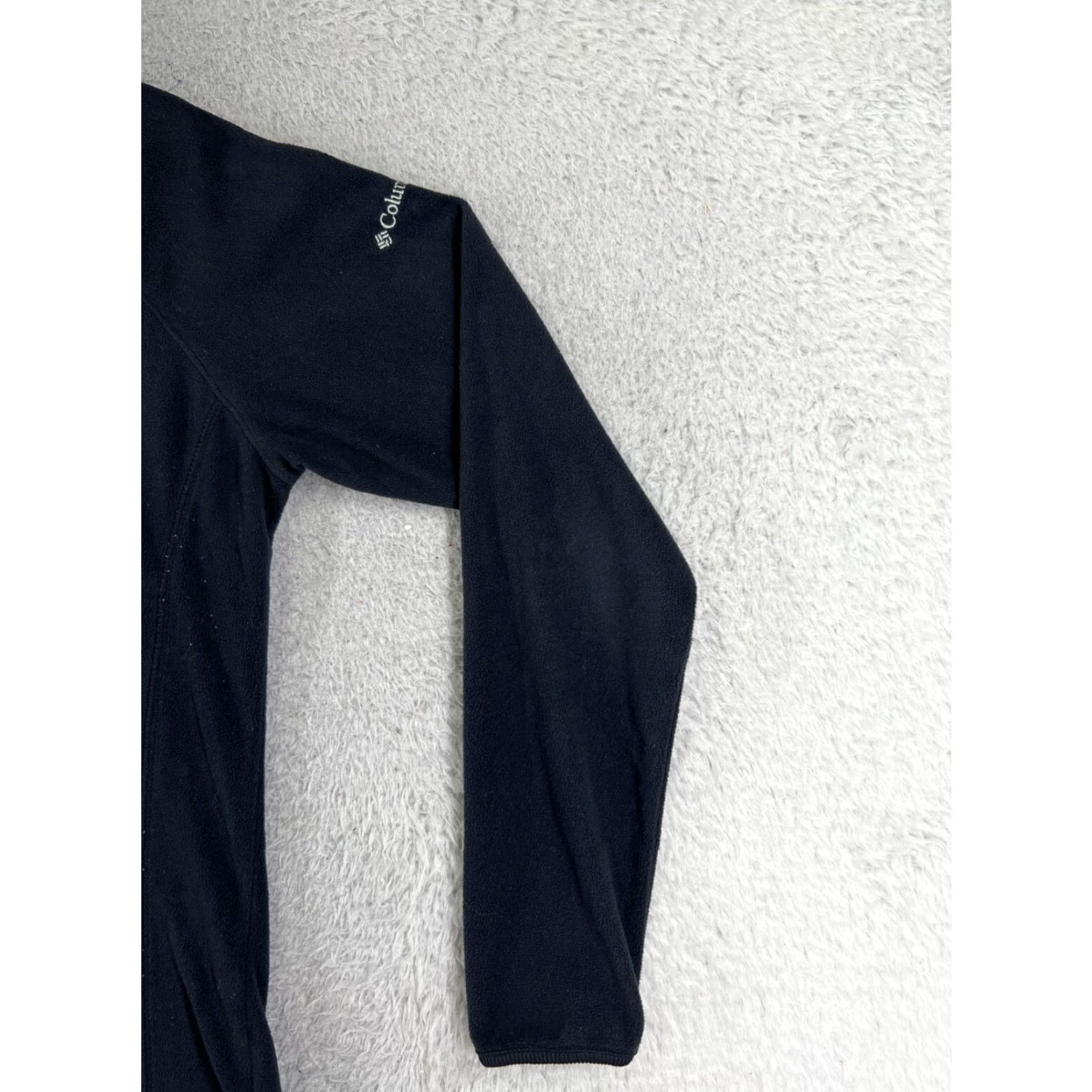 Vintage Columbia Jacket Womens Large Black Full Zip Mock Neck Fleece Cozy All Seasons Outdoor Logo Embroidered Regular Size L / US 10 / IT 46 - 5 Thumbnail
