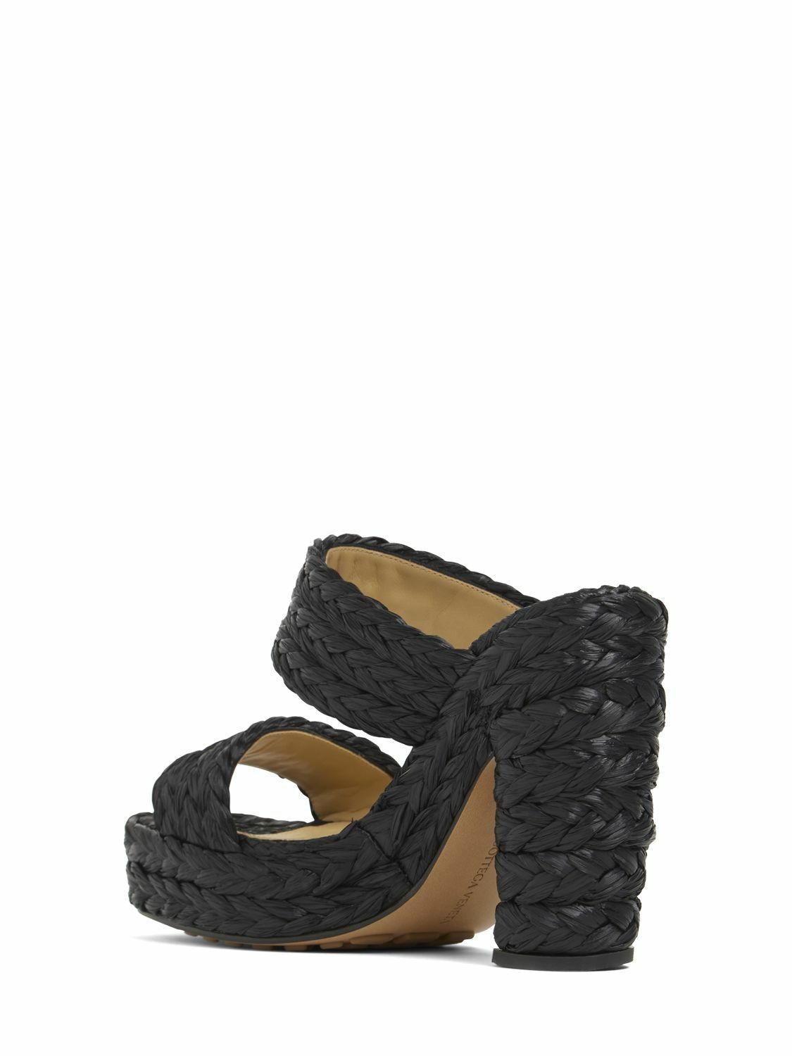 Bottega Veneta o1y0725 Straw Mules in Black Size US 7 / IT 37 - 3 Thumbnail
