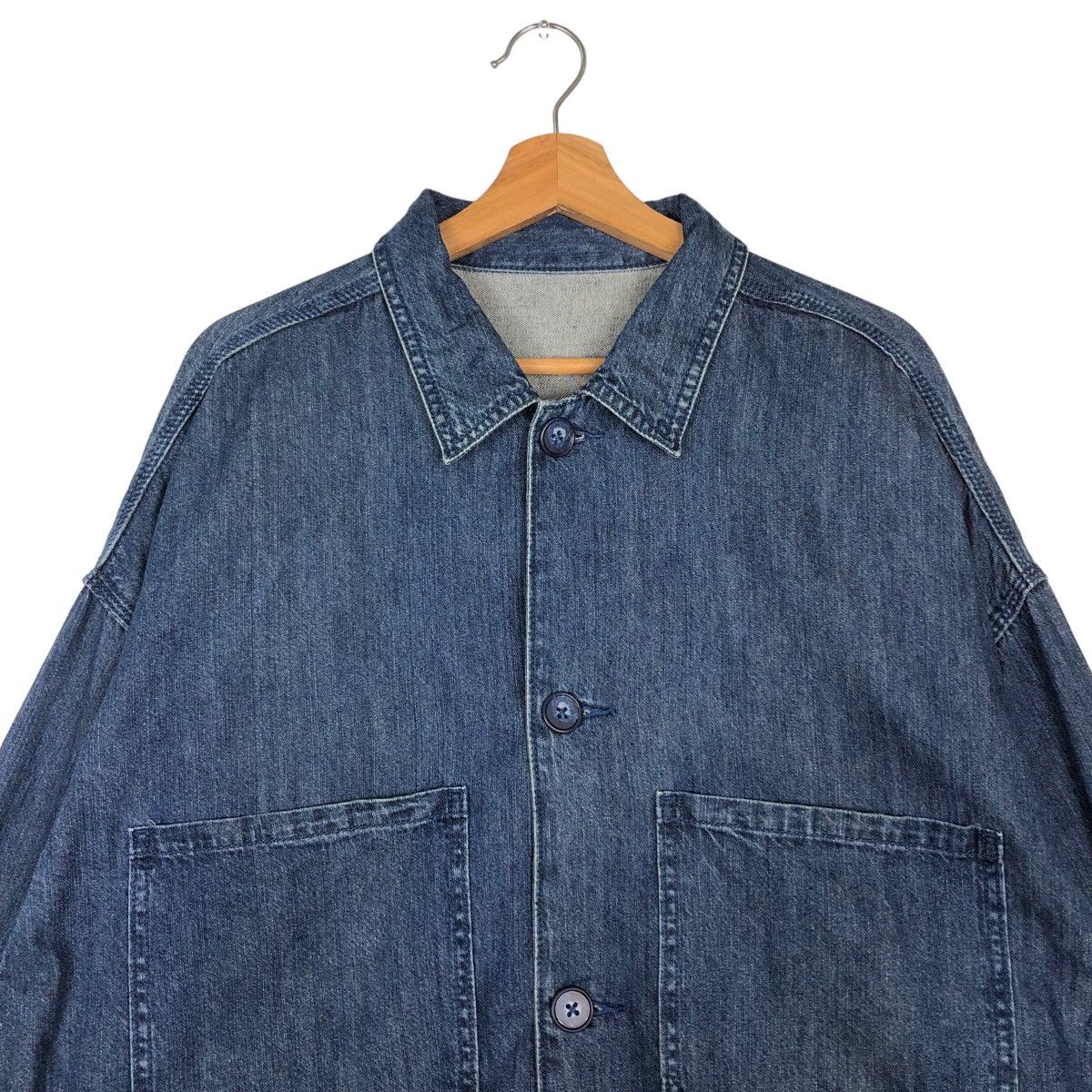Japanese Brand 🔥90’s Vtg Denim Jacket Biker GU Japan Issey Miyake Size US XL / EU 56 / 4 - 3 Thumbnail