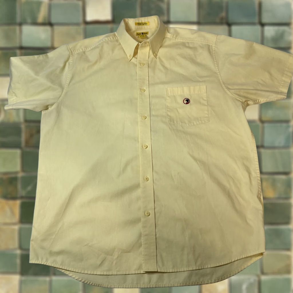 Vintage VINTAGE Duck Head Button-Down Shirt Men L Short Sleeve Yellow Size US L / EU 52-54 / 3 - 1 Thumbnail