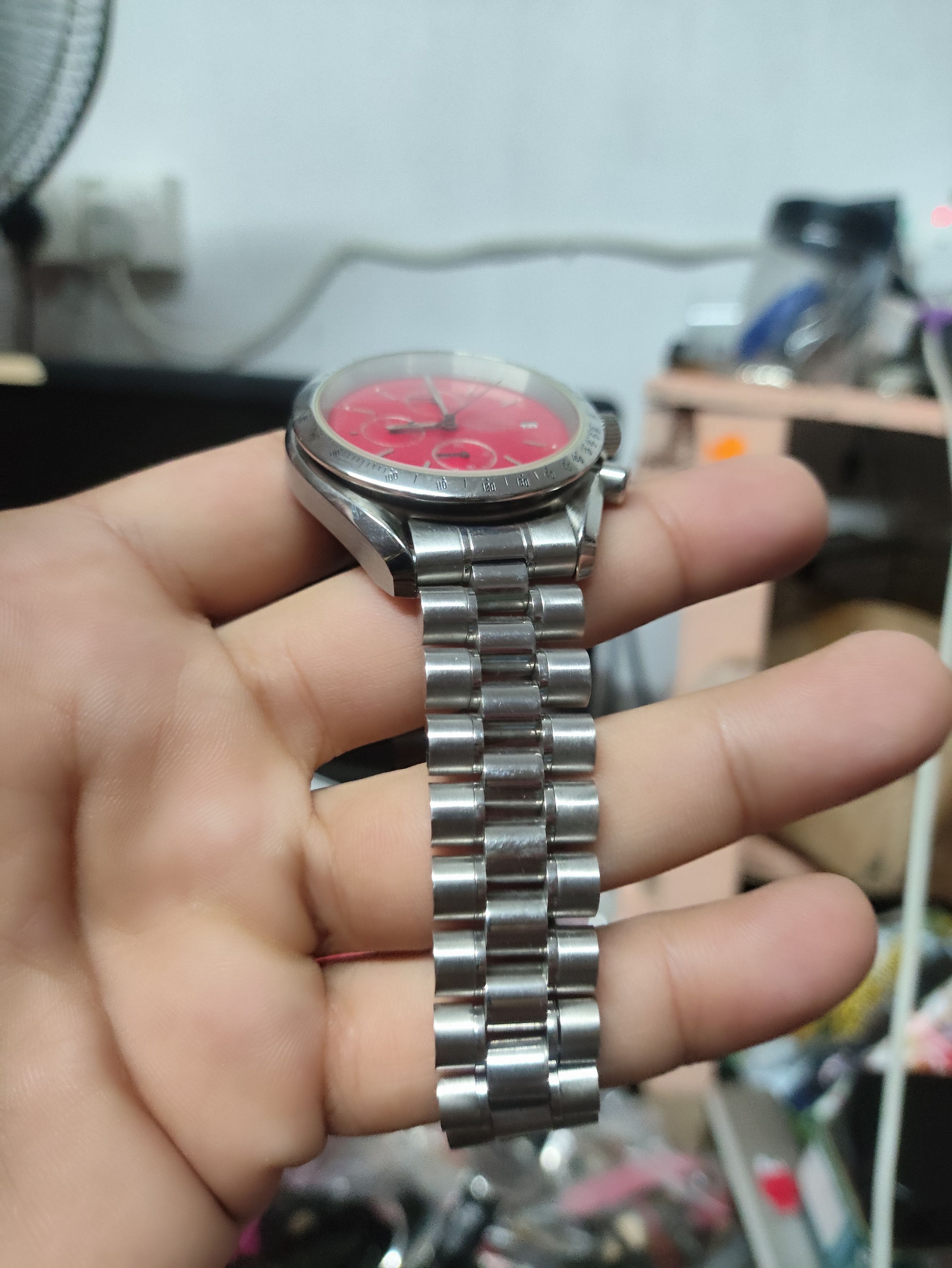 Vintage Montres 68189 Monster Red Chronograph watch (Need Service) Size ONE SIZE - 10 Thumbnail