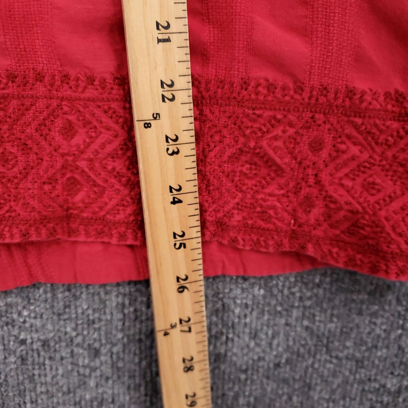 Madewell Madewell Red Embroidered Camelia Tassel Tunic 3/4 Sleeve Shirt Womens S Small Size S / US 4 / IT 40 - 5 Thumbnail