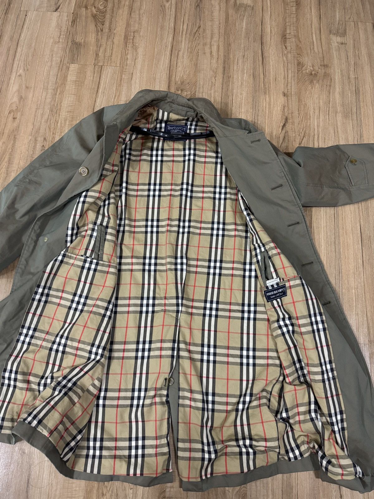 Burberry × Vintage Vintage Burberry Nova Check Long Coat Size US L / EU 52-54 / 3 - 5 Thumbnail