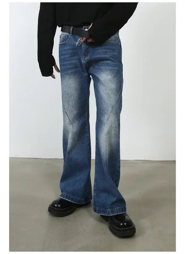 VIBE Men's American street style straight flared cleanfit jeans Size US 32 / EU 48 - 2 Thumbnail