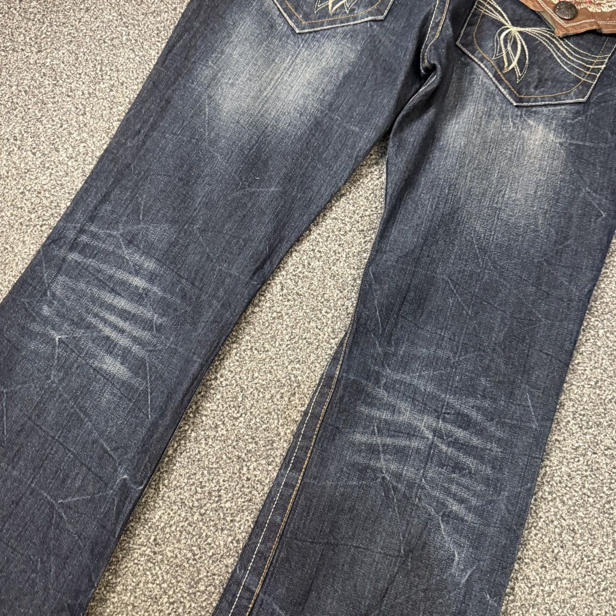 If Six Was Nine Insane Japanese Leather Flared Sick Soul Distressed Y2K LGB Size US 34 / EU 50 - 7 Thumbnail