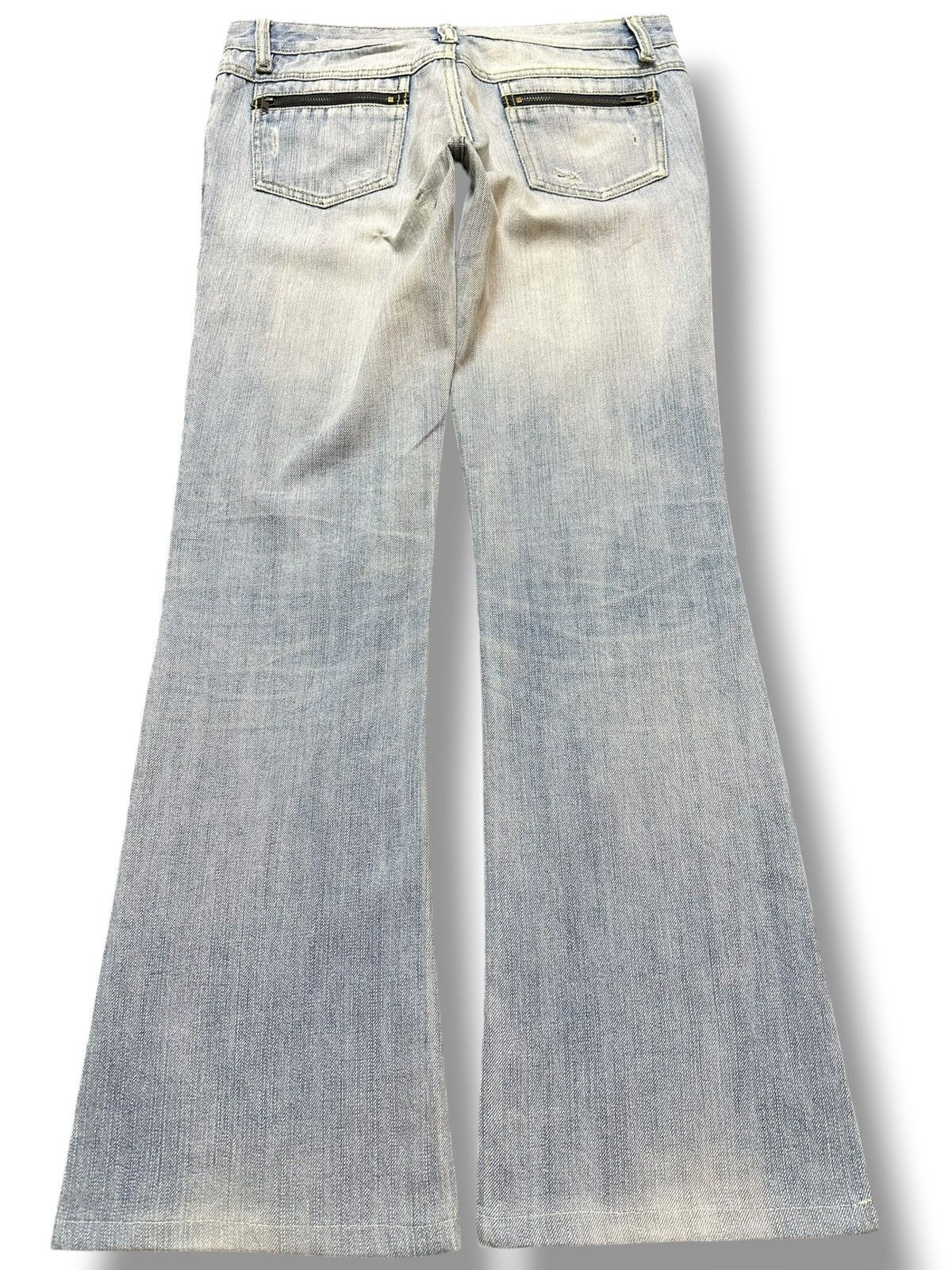Japanese Brand Vintage Ice Jeans Flare Bell Bottom Faded Denim Size US 30 / EU 46 - 6 Thumbnail