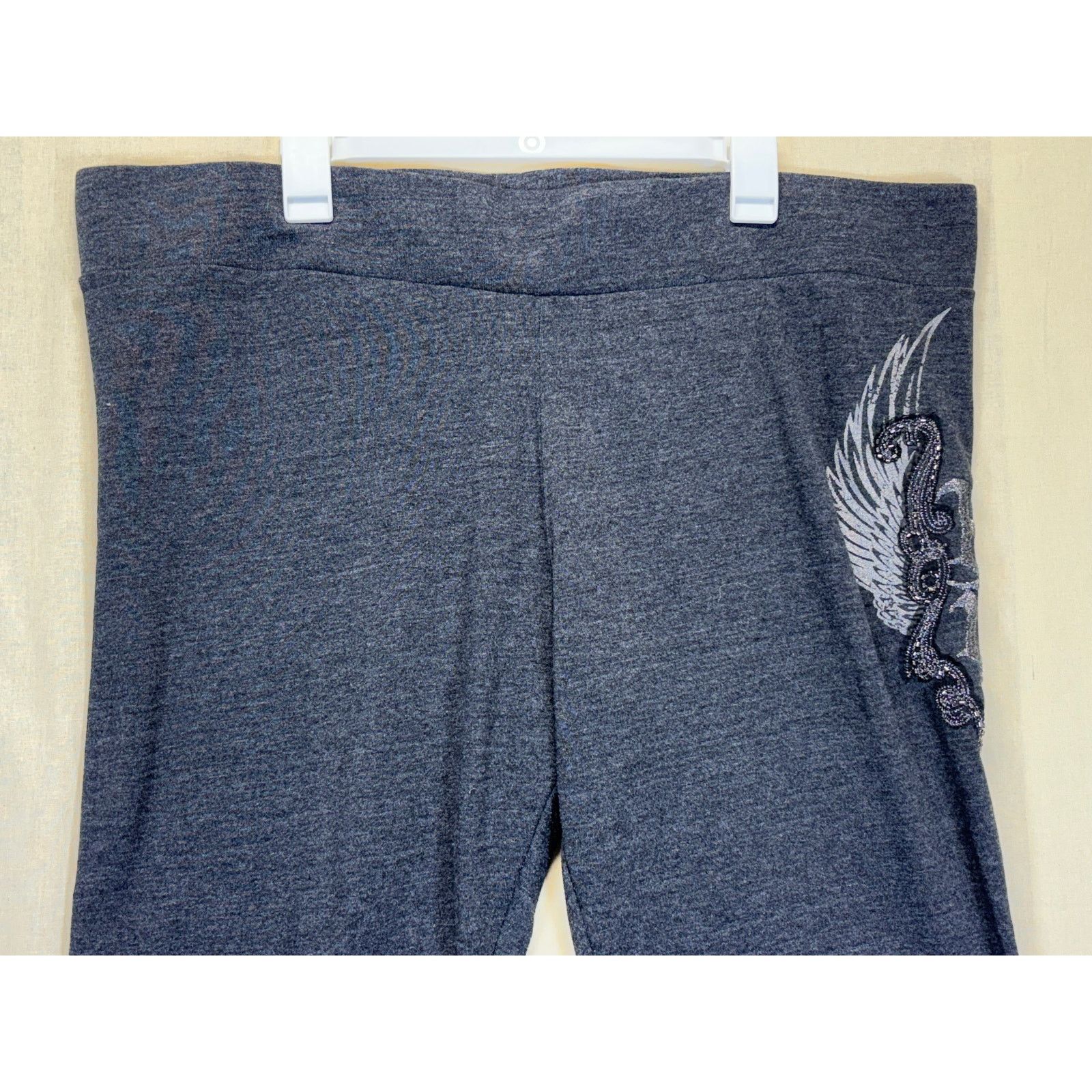 Harley Davidson Harley Davidson Womens 2XL Yoga Pants Wing Logo Embellished Size 42" / US 20 - 7 Thumbnail