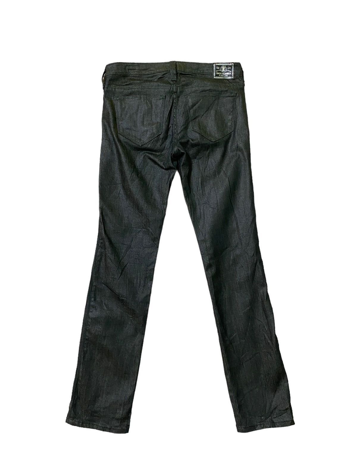 If Six Was Nine × Japanese Brand × Vintage Waxed BACK NUMBER Skinny Low Rise Denim Size US 27 - 2 Thumbnail