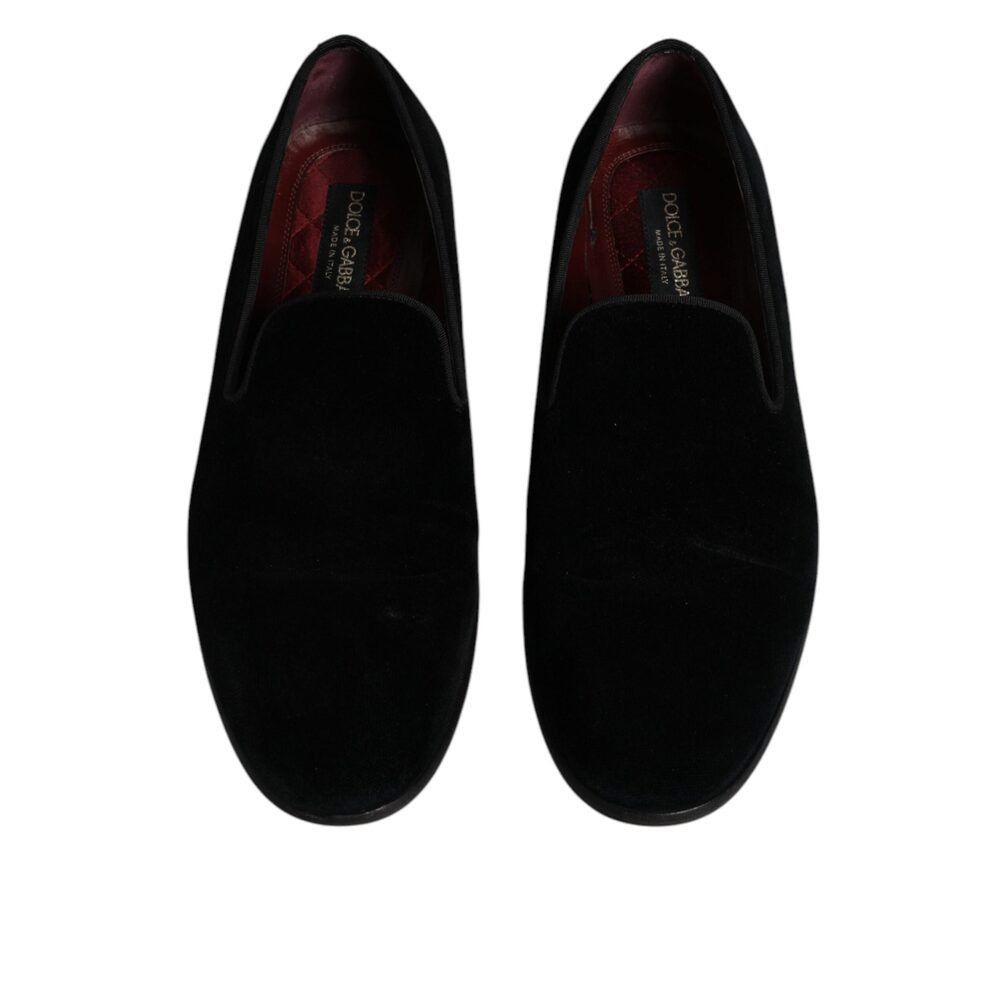 Dolce & Gabbana Dolce & Gabbana Black Velvet Loafers Formal Men Dress Shoes Size US 9 / EU 42 - 5 Thumbnail