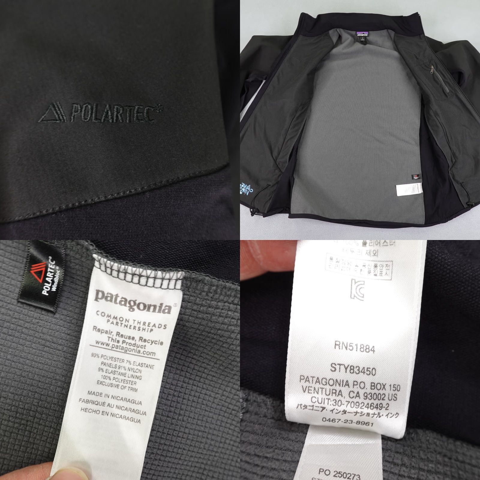Patagonia Patagonia Jacket Mens Medium Black Adze Hybrid Coat Jane The Virgin Polartec Size US M / EU 48-50 / 2 - 8 Thumbnail