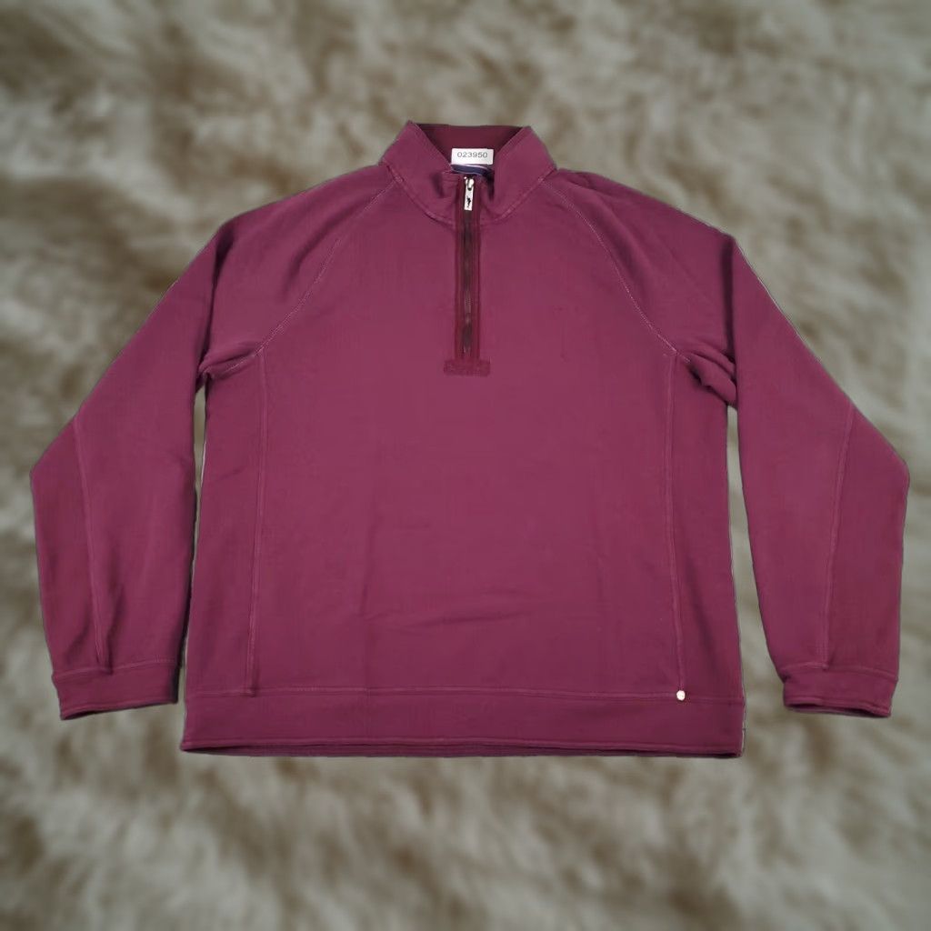 Tommy Bahama Tommy Bahama Sweater Mens Large Purple 1/4 Zip Pullover Size US L / EU 52-54 / 3 - 1 Thumbnail