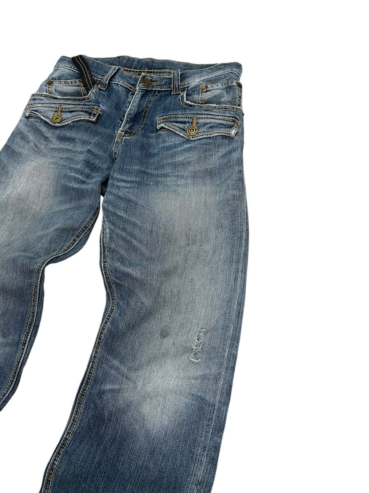 20471120 × GOSTAR DE FUGA × Japanese Brand Back Japan Jean Distressed Light Washed Junya Watanabe Style Size US 29 - 6 Thumbnail
