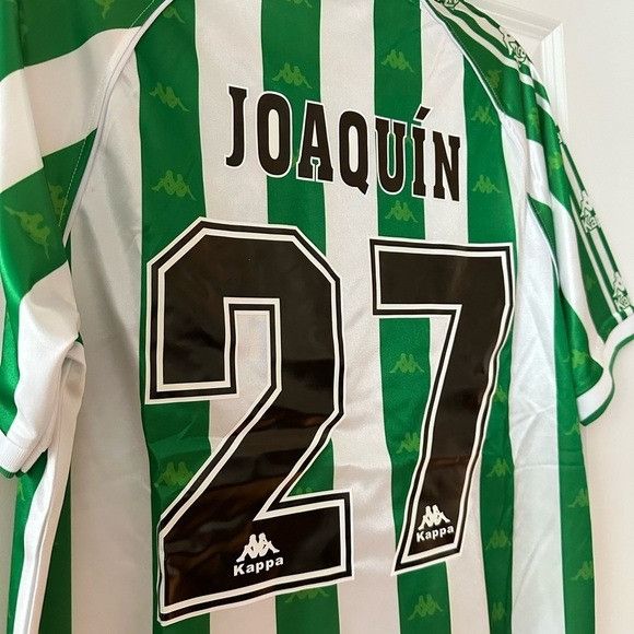 Kappa Real Betis Joaquin #27 Retro Soccer Jersey Home Green 95/97 Size US L / EU 52-54 / 3 - 7 Thumbnail