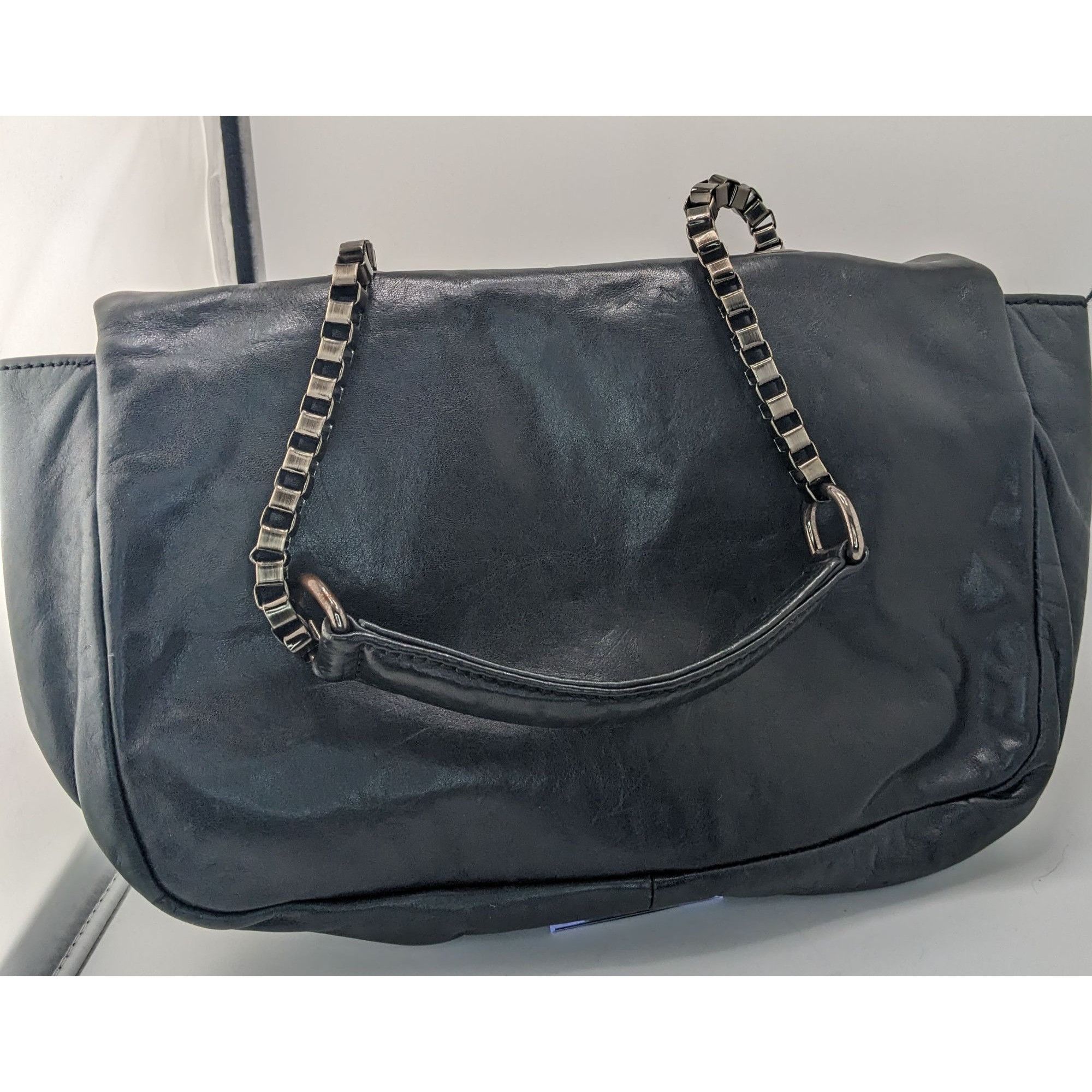 Zara Zara Black Faux Leather Shoulder Bag With Mirrored Accents & Size ONE SIZE - 6 Thumbnail