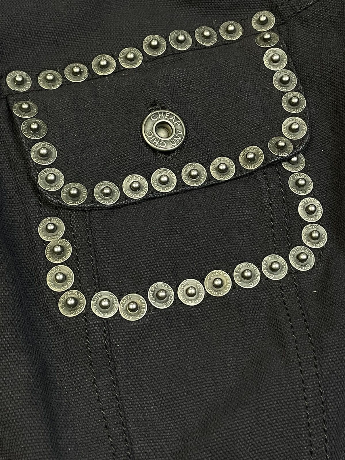 Moschino 1990s Moschino Cheap and Chic Riveted Canvas Jacket Size M / US 6-8 / IT 42-44 - 4 Thumbnail